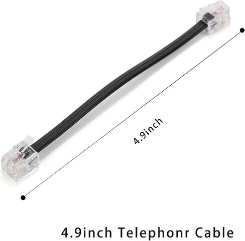 Vthahaby Phone Line Splitter,Telephone Splitter,with RJ11 6P4C Plugs,Suitable for Telephone,Fax Machine,Black (Black 3Pack) in Kuwait
