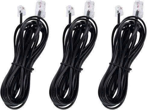 خط هاتف Vthahaby (3 حزم 3.3FT) كابل محول RJ45 إلى RJ11 RJ45 8P4C ذكر إلى RJ11 6P4C ذكر لخدمة الهاتف الأرضي للتوسيع والتوصيل للفاكس أو جهاز الرد على المكالمات in Kuwait