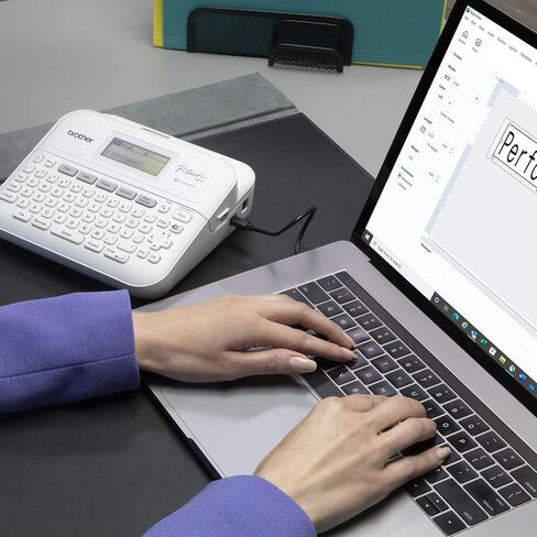 طابعة Brother PTD400AD صانعة ملصقات متعددة الاستخدامات مع محول تيار متردد in Kuwait