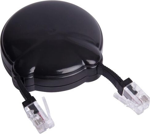 Softalk Cord Manager Retractable Phone Cord Detangler Cable for Landlines and Office Telephones, Black, 8 ft in Kuwait