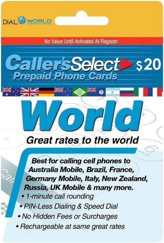Callers Select World Prepaid Phone Card للاتصال الدولي لمسافات طويلة in Saudi Arabia