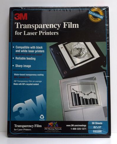 3M CG3300 Transparency Film for Laser Printers, 50 Sheets in Saudi Arabia