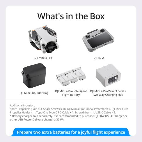 DJI Mini 4 Pro Fly More Combo Plus with DJI RC 2, Drones with Camera for Adults 4K, 3 Intelligent Flight Battery Plus for up to 135 Mins Flight Time, Smart Return to Home, Drone for Beginners | Camera 4K, 3 Intelligent Flight Battery Plus for up to 135 Mi in Saudi Arabia
