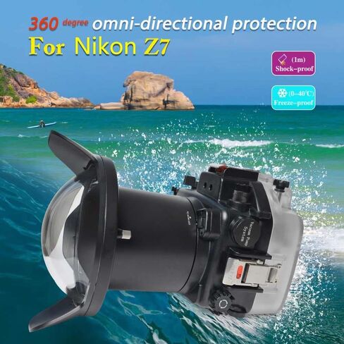 Sea frogs 40M/130ft Underwater Camera Housing Waterproof Case for Nikon Z7, Compatible with Nikon Z6, with 6 Inch Dome Port Kit in Saudi Arabia