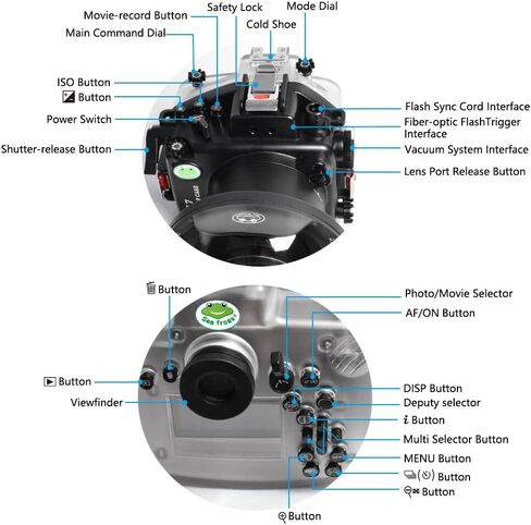 Sea frogs 40M/130ft Underwater Camera Housing Waterproof Case for Nikon Z7, Compatible with Nikon Z6, with 6 Inch Dome Port Kit in Saudi Arabia