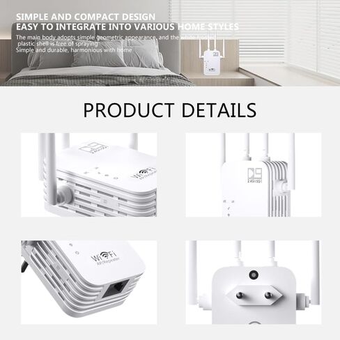DIYOMATE WiFi Extender 1200Mbps - Improve WiFi Coverage, High-Speed Performance, Easy Setup - Universal Compatibility - Secure and Reliable - WiFi 2.4GHz & 5GHz Dual Band Wireless Repeater in Saudi Arabia