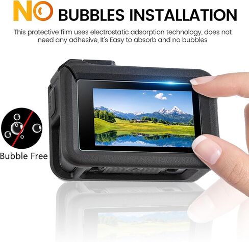 واقي شاشة من الزجاج المقسى لكاميرا دي جيه اي اوسمو اكشن 4 من سوبتو، قطعتان من واقي الشاشة الامامي والخلفي + قطعتين من رقائق العدسة، ملحقات كاميرا دي جيه اي اوسمو اكشن 4 (6 قطع) in Kuwait