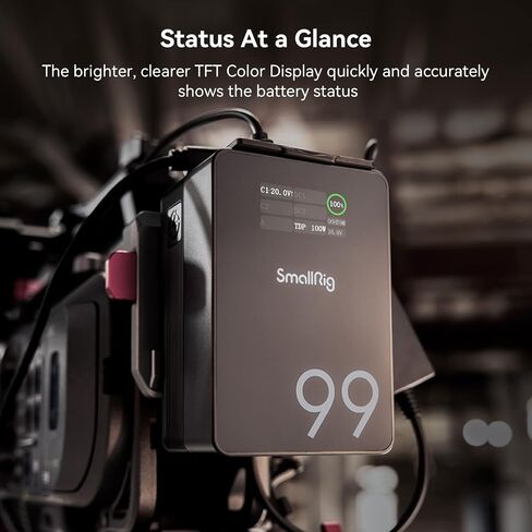SMALLRIG V Mount Battery, 99Wh / 6800mAh V Mount Battery with 100W Output, 2.5H Full Charge, PD 3.0 Fast Charging, for Filmmakers, Cameras, Camcorders, Phones, Monitors, Video Lights in Saudi Arabia