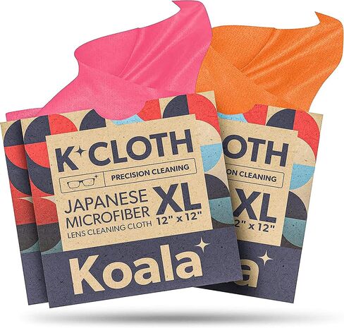 Koala Lens Cleaning Cloth | Japanese Microfiber | Black & Green (Pack of 6) in Saudi Arabia