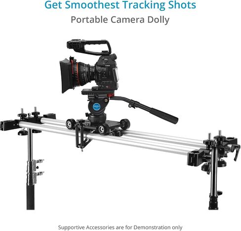 PROAIM Polaris Mini Portable Video Camera Dolly w Universal Track Ends | Mitchell & 75mm Bowl Mount | Compatible Track Rail Diameter – Ø 32‐34mm | Offers Payload of 34kg / 75lb (DL-PLRS-M01) in Saudi Arabia