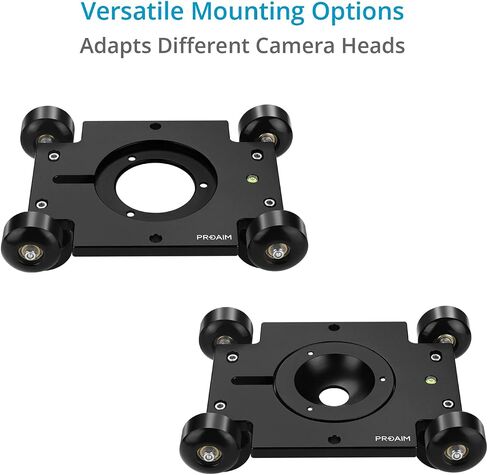 PROAIM Polaris Mini Portable Video Camera Dolly w Universal Track Ends | Mitchell & 75mm Bowl Mount | Compatible Track Rail Diameter – Ø 32‐34mm | Offers Payload of 34kg / 75lb (DL-PLRS-M01) in Saudi Arabia
