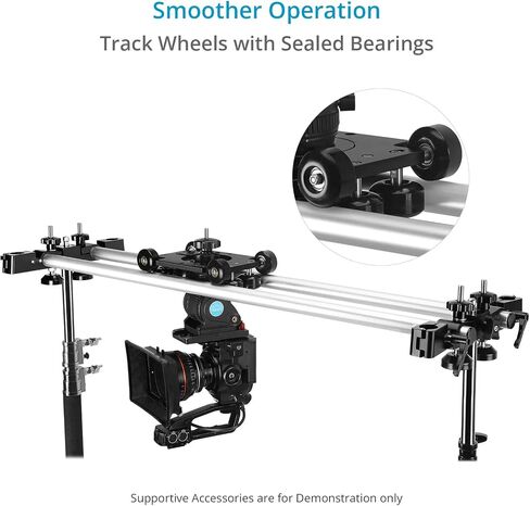 PROAIM Polaris Mini Portable Video Camera Dolly w Universal Track Ends | Mitchell & 75mm Bowl Mount | Compatible Track Rail Diameter – Ø 32‐34mm | Offers Payload of 34kg / 75lb (DL-PLRS-M01) in Saudi Arabia