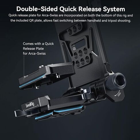 SmallRig V-Mount Battery Plate, V Lock Battery Mounting Plate with Quick Release Plate for Arca-Swiss, 1/4"-20 Threads, L-Shape Compact V Mount Battery Plate for DSLR Cameras, Gimbals & Tripod - 4064 in Saudi Arabia