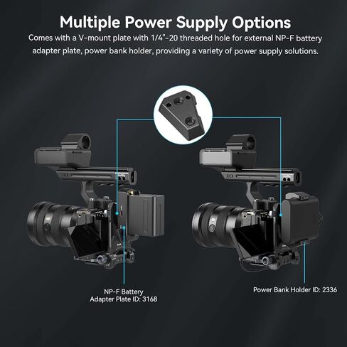 SmallRig V-Mount Battery Plate, V Lock Battery Mounting Plate with Quick Release Plate for Arca-Swiss, 1/4"-20 Threads, L-Shape Compact V Mount Battery Plate for DSLR Cameras, Gimbals & Tripod - 4064 in Saudi Arabia