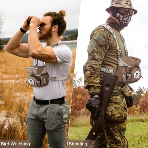 حزام xaegistac ثنائي العينين، خفيف الوزن، حزام صدر بينو، مريح وقابل للتعديل، رائع للصيد والرماية in Kuwait