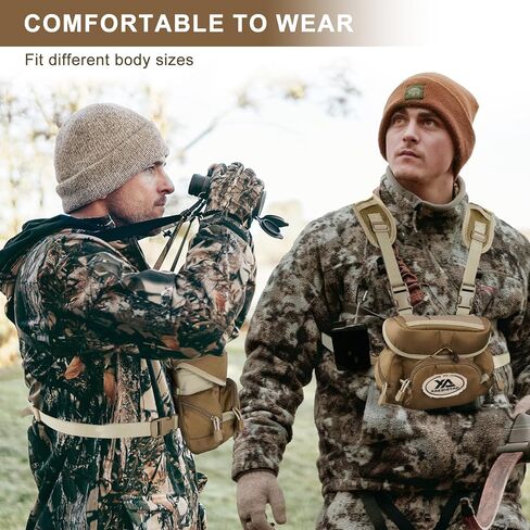 سرج xaegistac ثنائي العينين، حزمة صدر متينة لحزام بينو مع حزام قابل للتعديل، حقيبة مجهر خفيفة الوزن رائعة للصيد والرماية in Kuwait