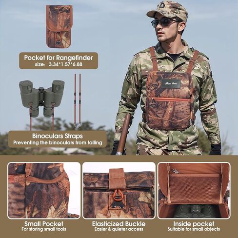 حزمة الصدر لحزام الصدر من Ceadyxiao، حزام بينو مع حقيبة محدد المدى وغطاء للمطر، حزام صدر للصيد in Kuwait