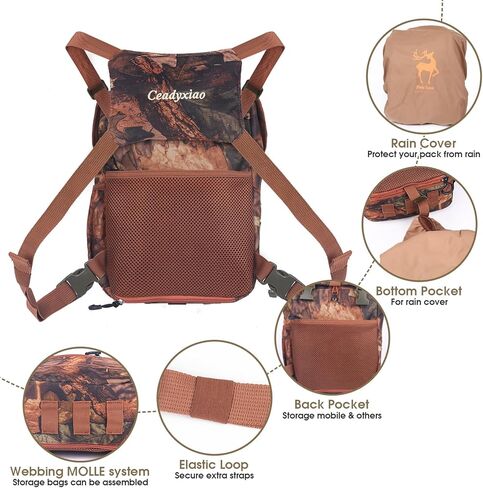 حزمة الصدر لحزام الصدر من Ceadyxiao، حزام بينو مع حقيبة محدد المدى وغطاء للمطر، حزام صدر للصيد in Kuwait