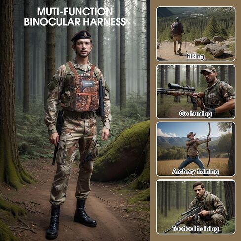 حزمة الصدر لحزام الصدر من Ceadyxiao، حزام بينو مع حقيبة محدد المدى وغطاء للمطر، حزام صدر للصيد in Kuwait