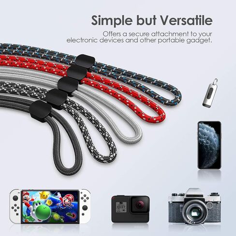 Avorast Hand Wrist Strap Lanyard, 6 Pack Adjustable Colorful Nylon Hand Wrist Straps for GoPro, Camera, Keys, Keychain, Phone, USB Flash Drive, Wallet, ID Name Tag Badge (Mixed Vibrant) in Saudi Arabia