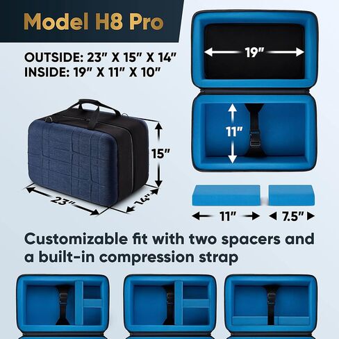 حافظة تلسكوب باج ميت اتش 8 للانابيب البصرية من رينو | حافظة صلبة مع بطانة ناعمة لاقصى حماية لانابيب بصرية 4 انش و5 انش و6 انش و8 انش | تتضمن شنطة ملحقات مدمجة in Kuwait