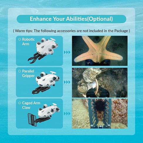 طائرة بدون طيار FIFISH V-EVO 4K60FPS تحت الماء مع قفل رؤية AI، QYSEA 360 درجة حركة متعددة الاتجاهات تحت الماء ROV مع تثبيت العمق، روبوت محمول مع تحكم في الواقع الافتراضي، 166 درجة UWA، التحكم في التطبيق (غوص 330 قدمًا) in Kuwait