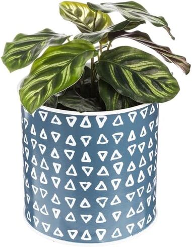 حاوية مكتب بنمط المينا من جانز، معدنية، قطر 12.7 سم، ارتفاع 11.43 سم، متعددة الألوان، مجموعة من قطعتين in Kuwait