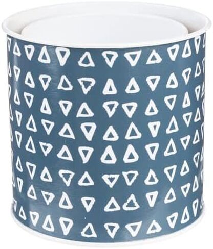 حاوية مكتب بنمط المينا من جانز، معدنية، قطر 12.7 سم، ارتفاع 11.43 سم، متعددة الألوان، مجموعة من قطعتين in Kuwait