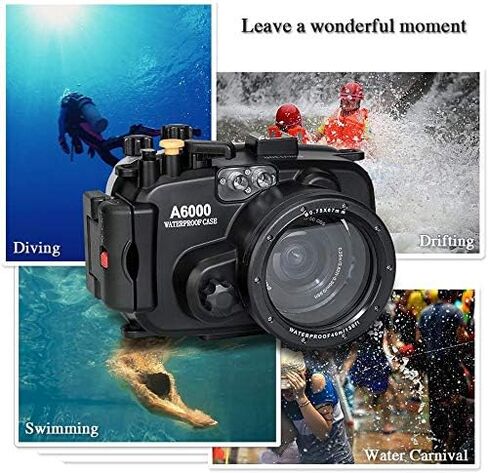 Sea Frogs 130ft/40m Underwater Camera Housing Waterproof Diving Case for Sony A6000 with 16-50mm Lens (Housing + Red Filter) in Saudi Arabia