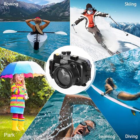 Sea Frogs 130ft/40m Underwater Camera Housing Waterproof Diving Case for Sony A6000 with 16-50mm Lens (Housing + Red Filter) in Saudi Arabia