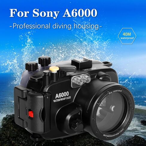 Sea Frogs 130ft/40m Underwater Camera Housing Waterproof Diving Case for Sony A6000 with 16-50mm Lens (Housing + Red Filter) in Saudi Arabia
