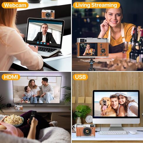 كاميرات رقمية بدقة 4K للتصوير الفوتوغرافي - كاميرات رقمية بدقة 48 ميجابكسل للتركيز التلقائي والتقاط الصور مع بطاقة SD سعة 32 جيجابايت | كاميرا تسجيل فيديو مضادة للاهتزاز، تكبير 16X، كاميرا رقمية صغيرة للمبتدئين in Kuwait