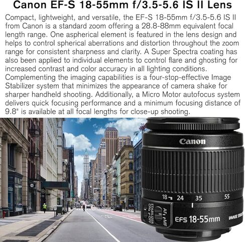 Canon EOS Rebel T7 DSLR Camera with 18-55mm is II Lens Bundle + Canon EF 75-300mm f/4-5.6 III Lens + 420-800mm HD SuperZoom Lens + 128GB Memory + Filters + Flash + Monopod + Professional Bundle Black in Saudi Arabia