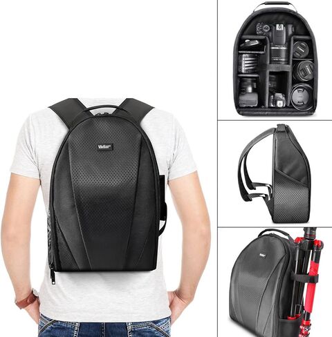 Canon EOS Rebel T7 DSLR Camera with 18-55mm is II Lens Bundle + Canon EF 75-300mm f/4-5.6 III Lens + 420-800mm HD SuperZoom Lens + 128GB Memory + Filters + Flash + Monopod + Professional Bundle Black in Saudi Arabia