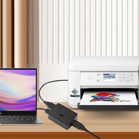 CERRXIAN USB2.0 Switch Selector,USB KVM Switcher Adapter,Bi-Directional USB Sharing Switch 2 in 1 Out/ 1 in 2 Out,USB Switcher 2 Computers Share Keyboard Mouse Scanner Printer in Saudi Arabia