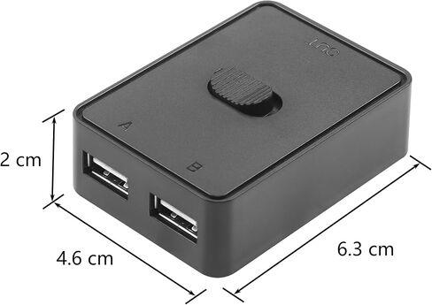 CERRXIAN USB2.0 Switch Selector,USB KVM Switcher Adapter,Bi-Directional USB Sharing Switch 2 in 1 Out/ 1 in 2 Out,USB Switcher 2 Computers Share Keyboard Mouse Scanner Printer in Saudi Arabia