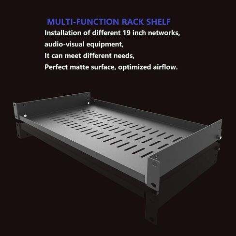 2 Pack 1U Vented Cantilever Server Rack Shelf 10" Depth | Disassembled Universal Rack Mount Trayfor 19-inch Network Cabinet or Equipment Rack (10V2PC) in Kuwait