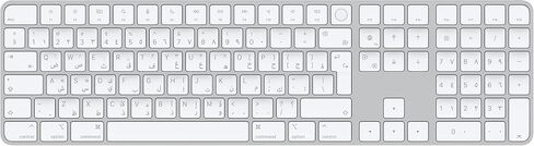 Apple Magic Keyboard with Touch ID and Numeric Keypad: Wireless, Bluetooth, Rechargeable. Works with Mac Computers with Apple Silicon; US English - Black Keys in Saudi Arabia