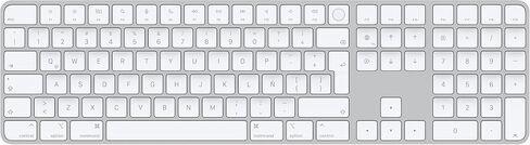 Apple Magic Keyboard with Touch ID and Numeric Keypad: Wireless, Bluetooth, Rechargeable. Works with Mac Computers with Apple Silicon; US English - Black Keys in Saudi Arabia