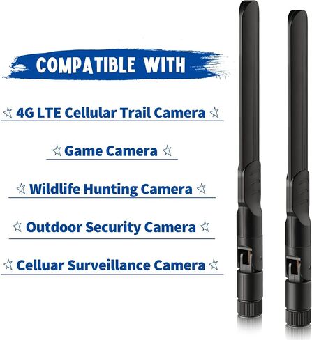 Bingfu 4G LTE Antenna for Spypoint Flex Moultrie Edge Covert Spartan 4PCS | SMA Cellular Antennae Replacement Compatible with Spypoint Flex Flex-S Flex-Dark Flex-Plus Flex-M G-36 LM2 Cell-Link Camera in Kuwait