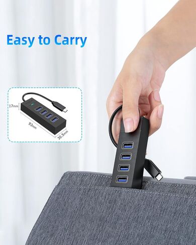4 Ports USB Hub, SANZANG USB 3.0 Hub, 5Gbps USB Splitter USB Port Expander for Laptop, Xbox, Flash Drive, HDD, Console, Printer, Camera,Keyborad, Mouse（6 inch） in Saudi Arabia
