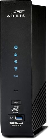 ARRIS Surfboard SBG7600AC2-RB DOCSIS 3.0 Cable Modem & AC2350 Wi-Fi Router , Approved for Comcast Xfinity, Cox, Charter Spectrum & more , Four 1 Gbps Ports , 800 Mbps Max Internet Speeds,- REFURBISHED in Saudi Arabia