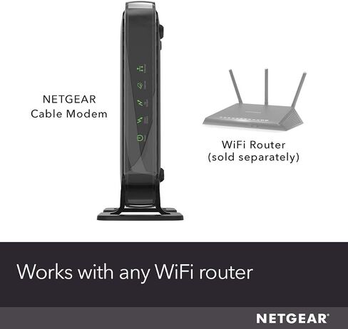NETGEAR Cable Modem CM400 - Compatible with all Cable Providers including Xfinity by Comcast, Spectrum, Cox | For Cable Plans Up to 100 Mbps | DOCSIS 3.0 (Renewed) in Saudi Arabia