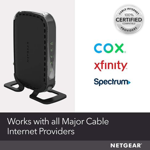 NETGEAR Cable Modem CM400 - Compatible with all Cable Providers including Xfinity by Comcast, Spectrum, Cox | For Cable Plans Up to 100 Mbps | DOCSIS 3.0 (Renewed) in Saudi Arabia