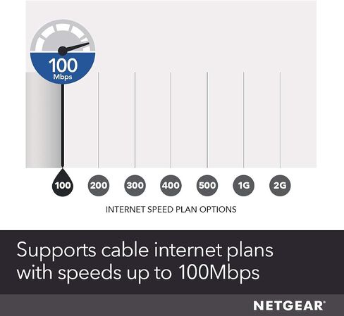 NETGEAR Cable Modem CM400 - Compatible with all Cable Providers including Xfinity by Comcast, Spectrum, Cox | For Cable Plans Up to 100 Mbps | DOCSIS 3.0 (Renewed) in Saudi Arabia