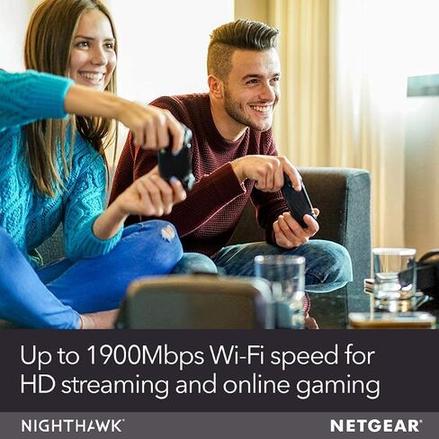 NETGEAR Nighthawk AC1900 (24x8) DOCSIS 3.0 WiFi Cable Modem Router Combo (C7000) لـ Xfinity من Comcast وSpectrum وCox والمزيد (متجدد) in Saudi Arabia