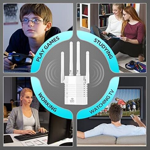 موسع واي فاي AOOEPU بسرعة 1200 ميجا بت في الثانية، معزز إشارة موسع نطاق واي فاي يصل إلى 12880 قدم مربع و105 جهاز مضخم واي فاي موسع نطاق واي فاي، معزز إشارة موسع واي فاي للمنزل، مكرر الإنترنت in Kuwait