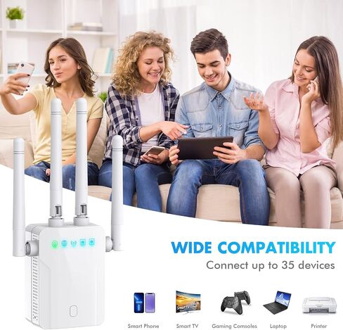 Fastest WiFi Extender/Booster | 2024 Release Up to 74% Faster | Broader Coverage Than Ever WiFi Signal Booster for Home | Internet/WiFi Repeater, Covers Up to 8470 Sq.ft, w/Ethernet Port,1-Tap Setup in Kuwait