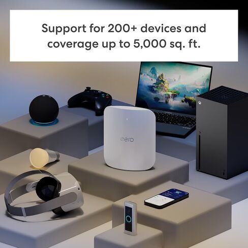 Amazon eero Max 7 mesh wifi router (newest model) - Supports internet plans up to 10 Gbps, Coverage up to 2,500 sq. ft., Connect 250+ devices, 1-pack in Saudi Arabia