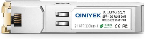 [Pack of 1] 1.25/2.5/5/10G-T SFP+ to RJ45 Transceiver, Copper Ethernet Module, Compatible for Cisco SFP-10G-T-S, MikroTik S+RJ10, Ubiquiti UF-RJ45-10G, Netgear AXM765, Netgear, TP-Link, Fortinet, 30m in Saudi Arabia
